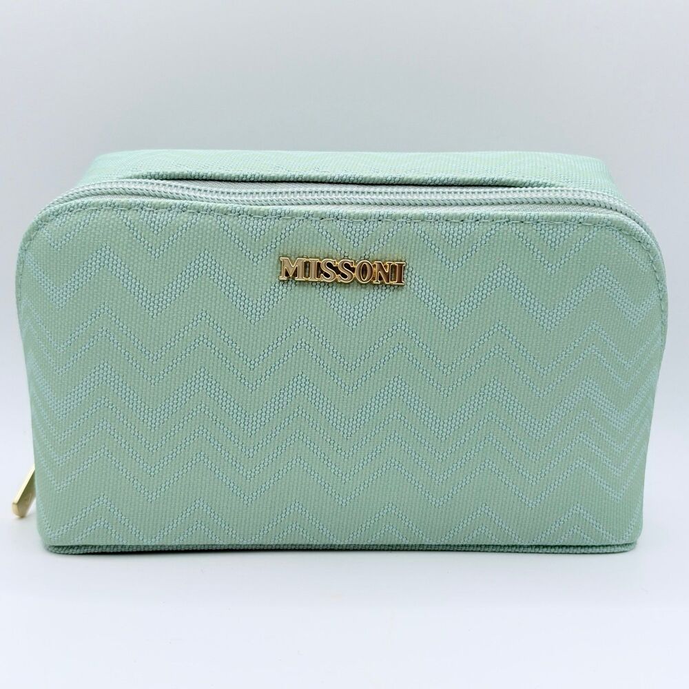 Missoni - Luxury Amenity Kit/Makeup Bag: Teal/Aqua NEW